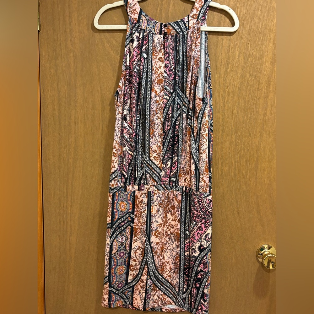 NWT Lascana Boho Sleeveless Mixed Pattern Mini Dress size 8 - Picture 4 of 8
